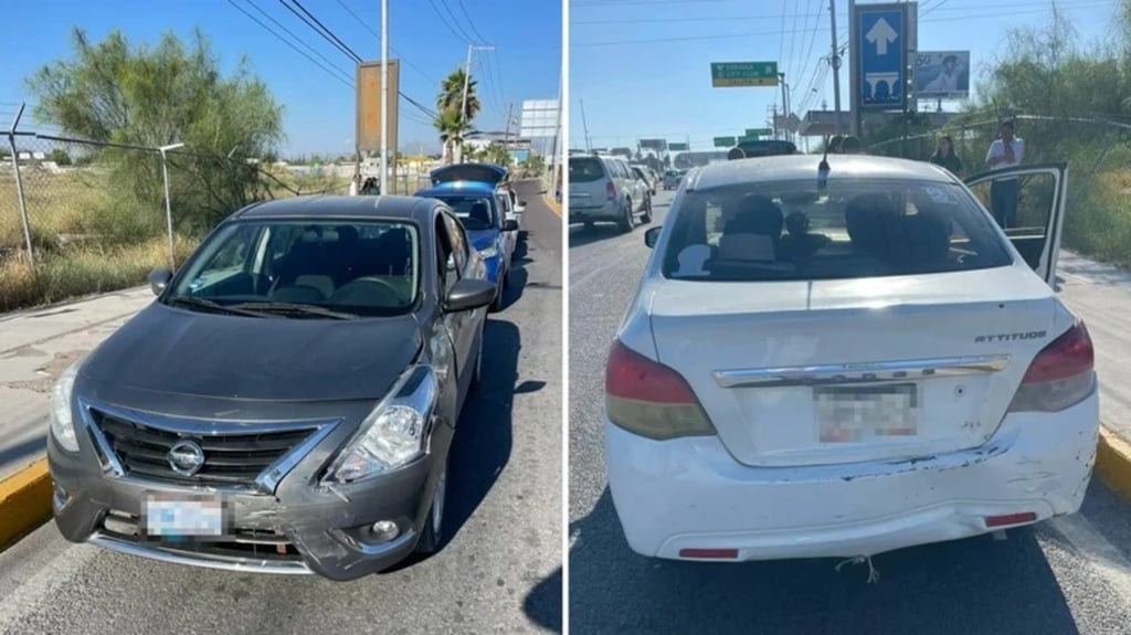 Accidente. Se registró una carambola en el desnivel 11-40 de Gómez Palacio. Los vehículos fueron retirados del lugar con la ayuda de una grúa.