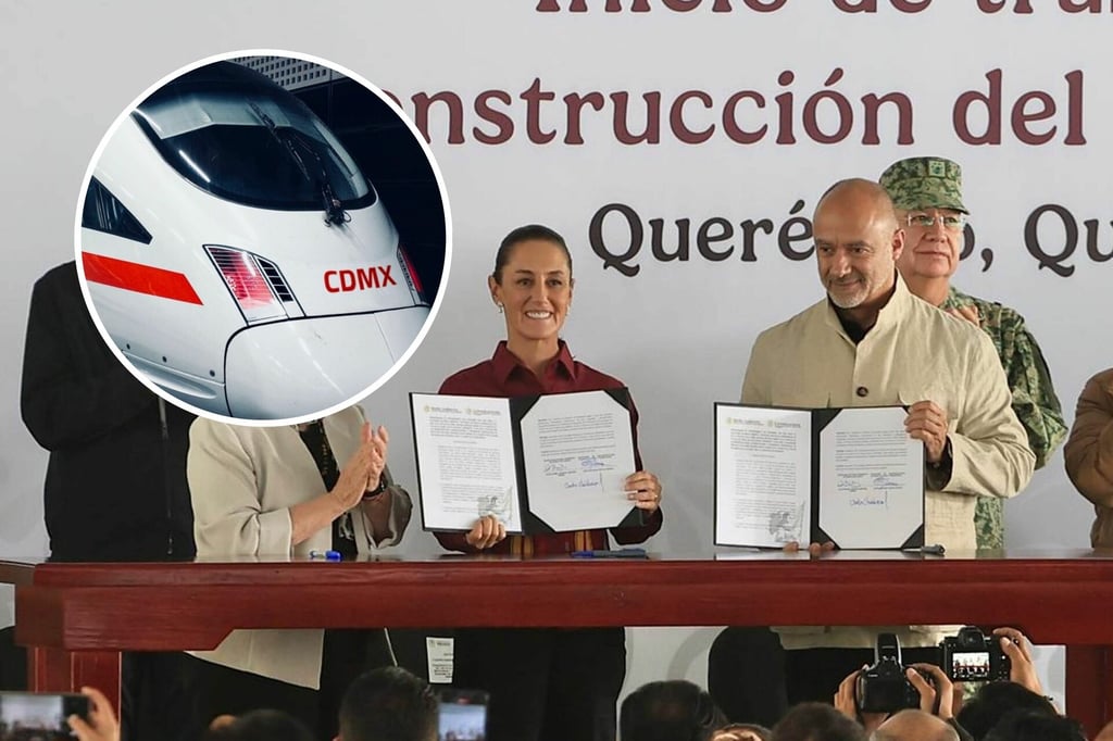 Tren México-Querétaro: Sheinbaum da el banderazo a los trabajadores preliminares