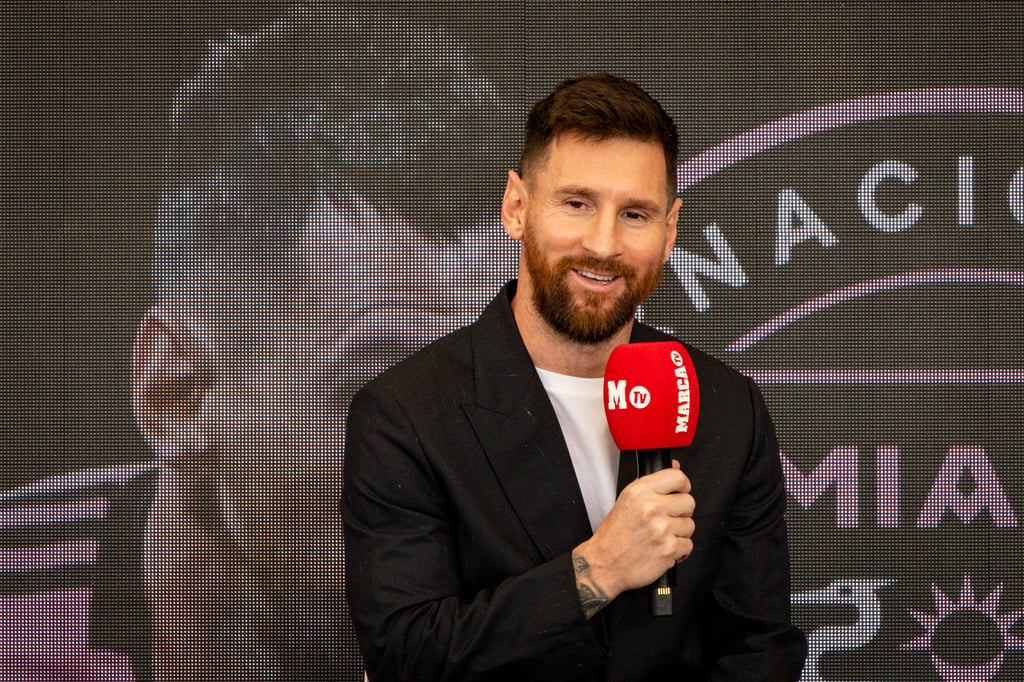 Masterclass. 'Mi sueño más grande era el conseguir la Copa del Mundo y lo logré', afirmó el astro argentino en conferencia. 