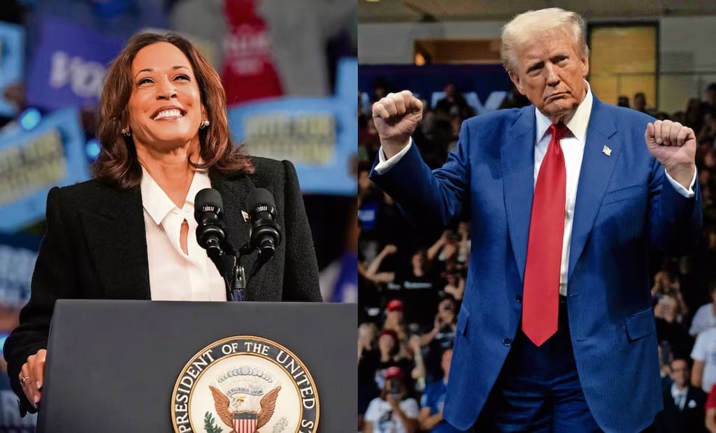 Elecciones en EU: Harris y Trump, empatados en las encuestas a dos semanas de los comicios