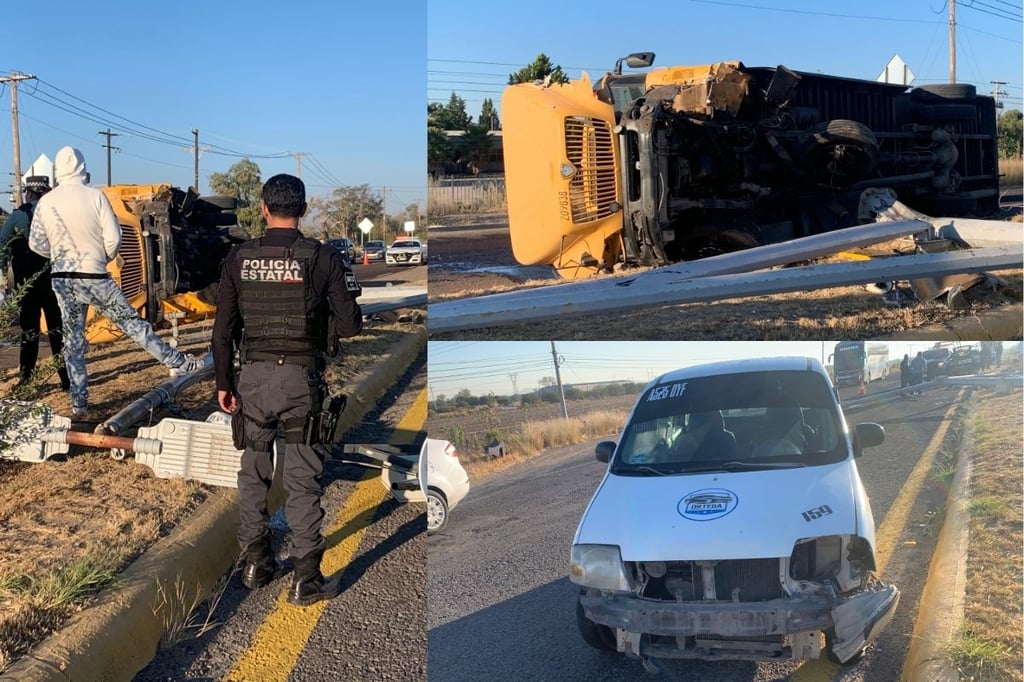 Aparatoso accidente en carretera a México deja una persona lesionada