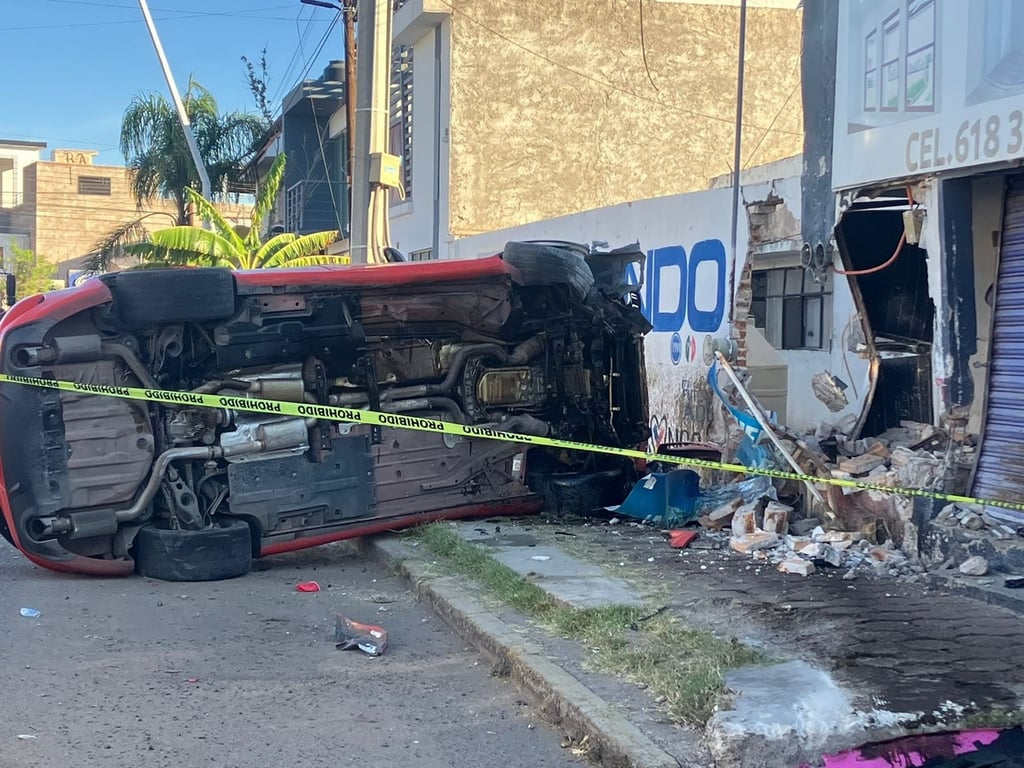 Accidente. Por la mañana de este domingo, en calles de la colonia Ciénega, se registró un hecho vial aparatoso que dejó una persona lesionada.