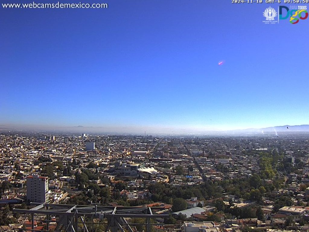 Evidencia. Al oriente de la ciudad de Durango se puede ver claramente la contaminación que existe en el oriente de la mancha urbana, pero no hay sistema de medición.