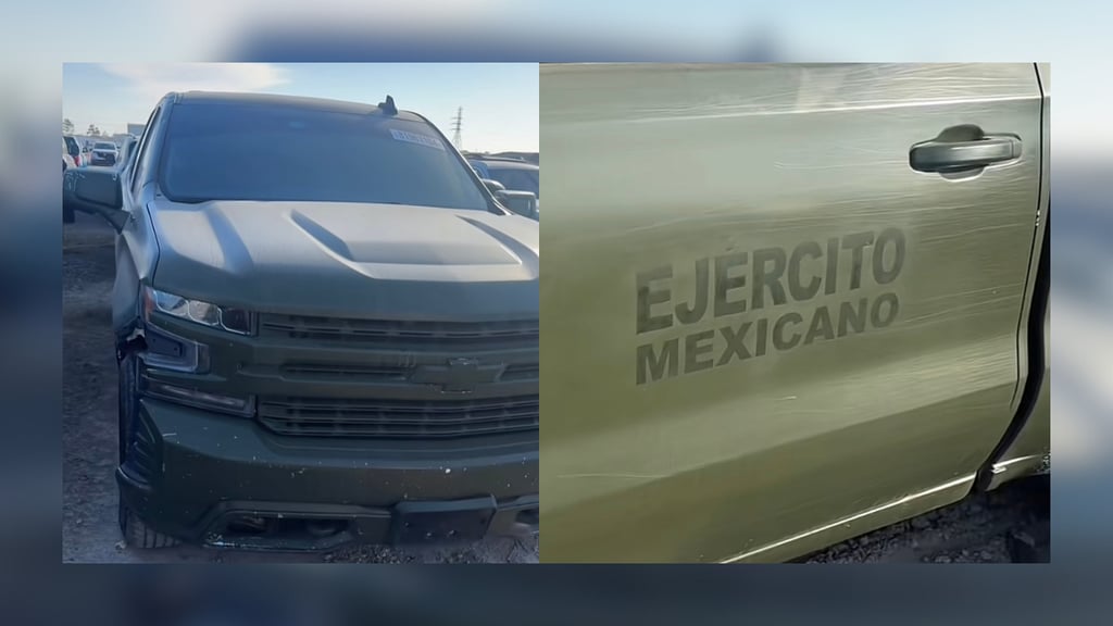 Subastan camionetas clonadas del Ejército Mexicano en EUA | VIDEO