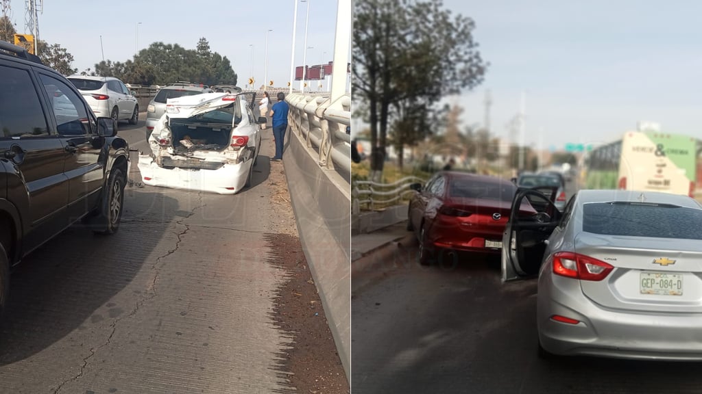 Se registra, al mismo tiempo, carambola y choque por los Puentes Gemelos