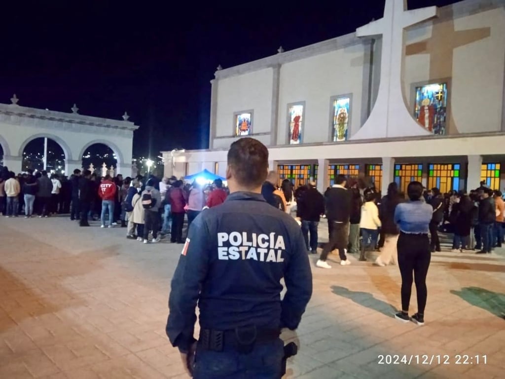 Acción. La Secretaría de Seguridad reporta saldo blanco en toda la entidad dentro de las celebraciones de la Virgen de Guadalupe.