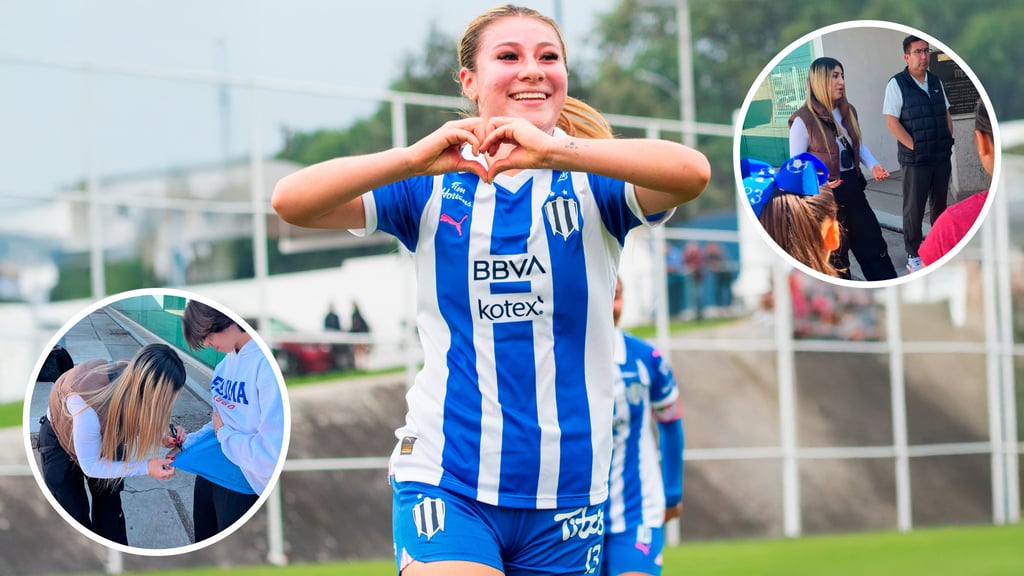 Karol Bernal, jugadora de Rayadas, visita a la selección de fútbol femenil de Durango