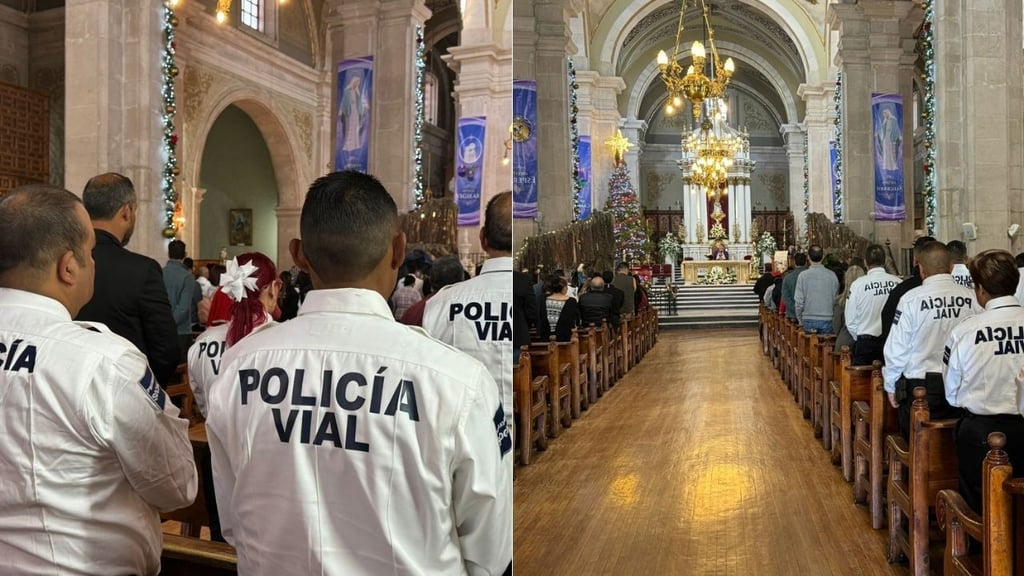 Celebran con misa a los agentes de Tránsito y Vialidad de Durango