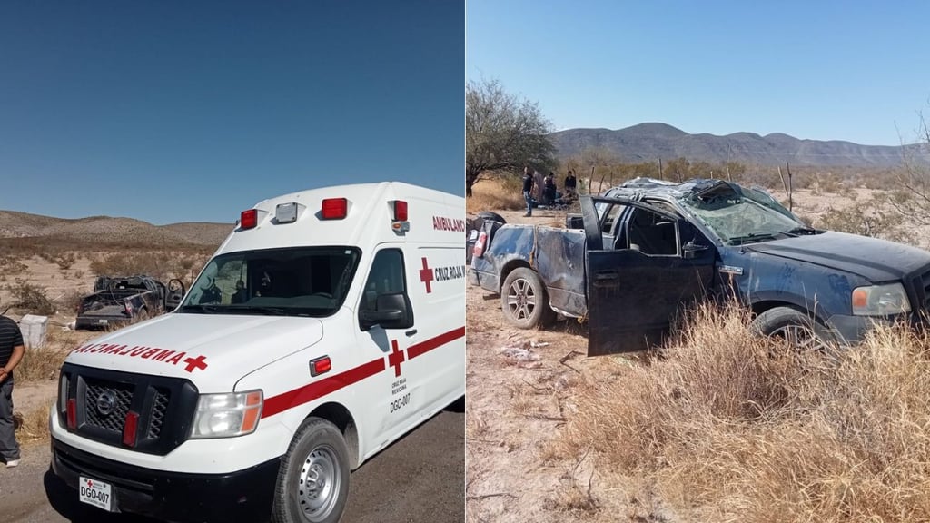 Volcadura de camioneta en Lerdo dejó una mujer sin vida