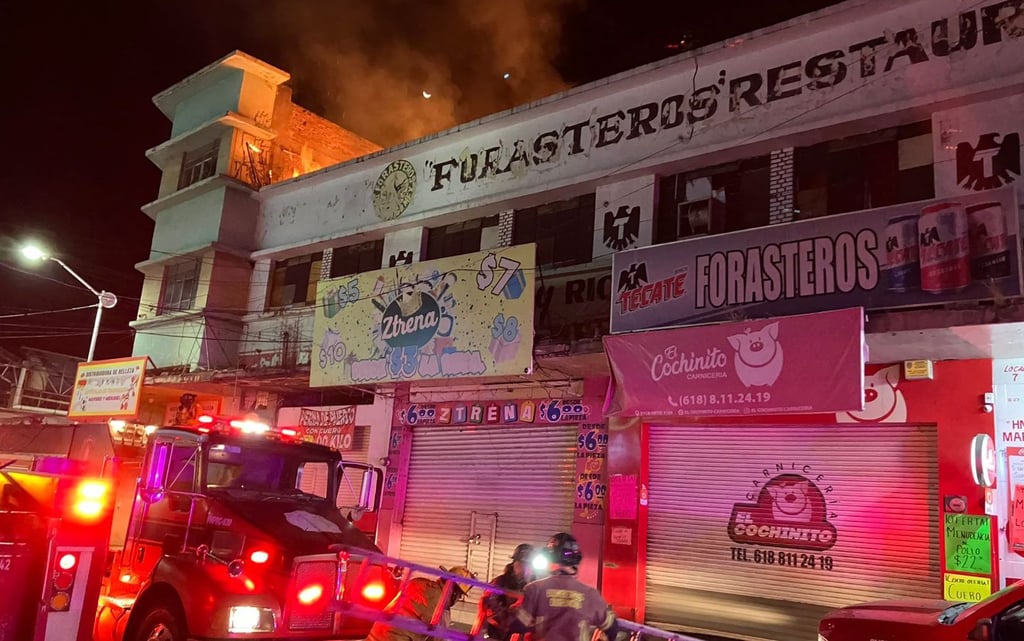 En plena Navidad, ardió 'El Forastero', restaurante-bar del Centro de Durango