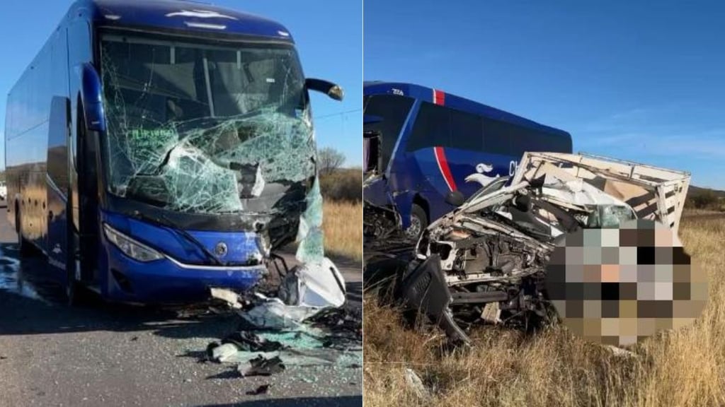 'Encontronazo' de autobús en Peñón Blanco deja una persona sin vida