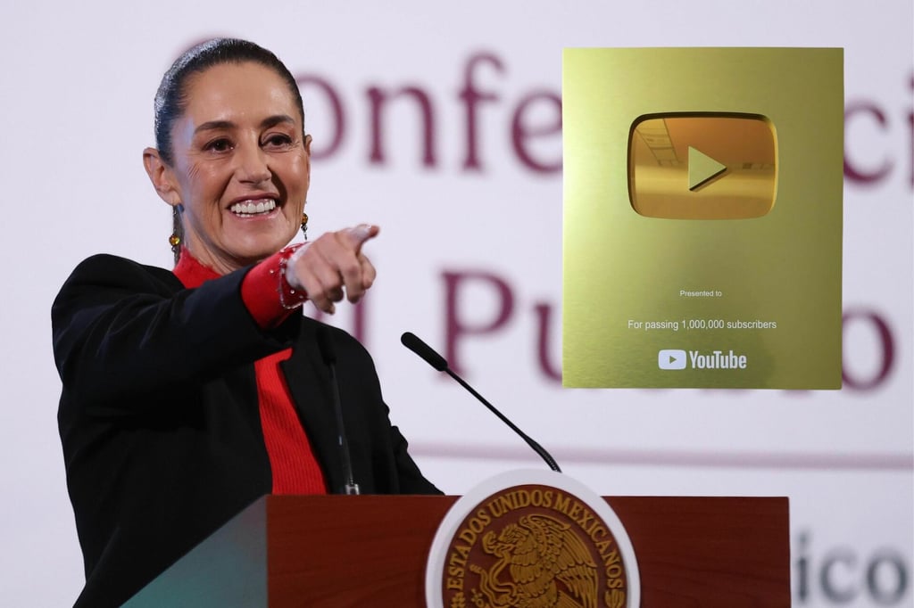 YouTube: Claudia Sheinbaum llega al millón de suscriptores