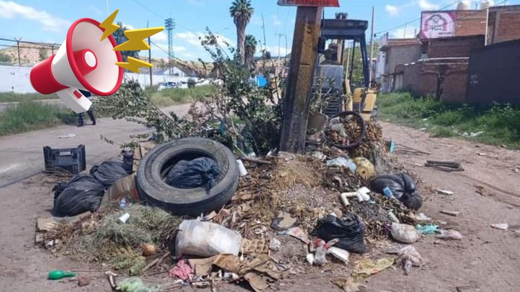 Esquinas y lotes baldíos de Durango se convierten en tiraderos de basura