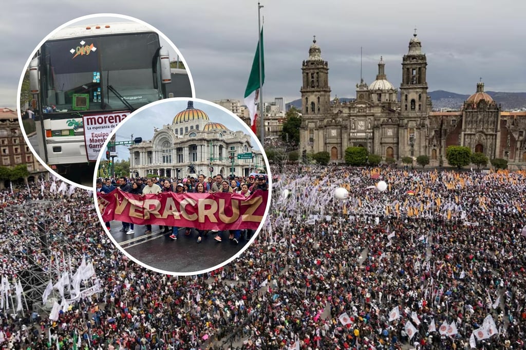 100 días de Gobierno:  Sindicatos y Morena llenan el Zócalo en apoyo a Sheinbaum