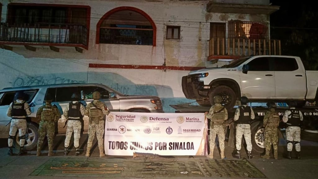 Violencia en Sinaloa: Aseguran arsenal y vehículos en Culiacán y Mazatlán