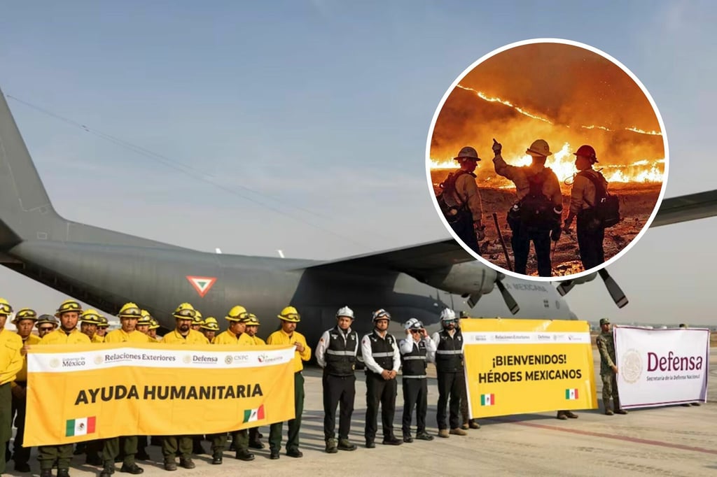 Regresa brigada mexicana que ayudó a combatir incendios forestales en California