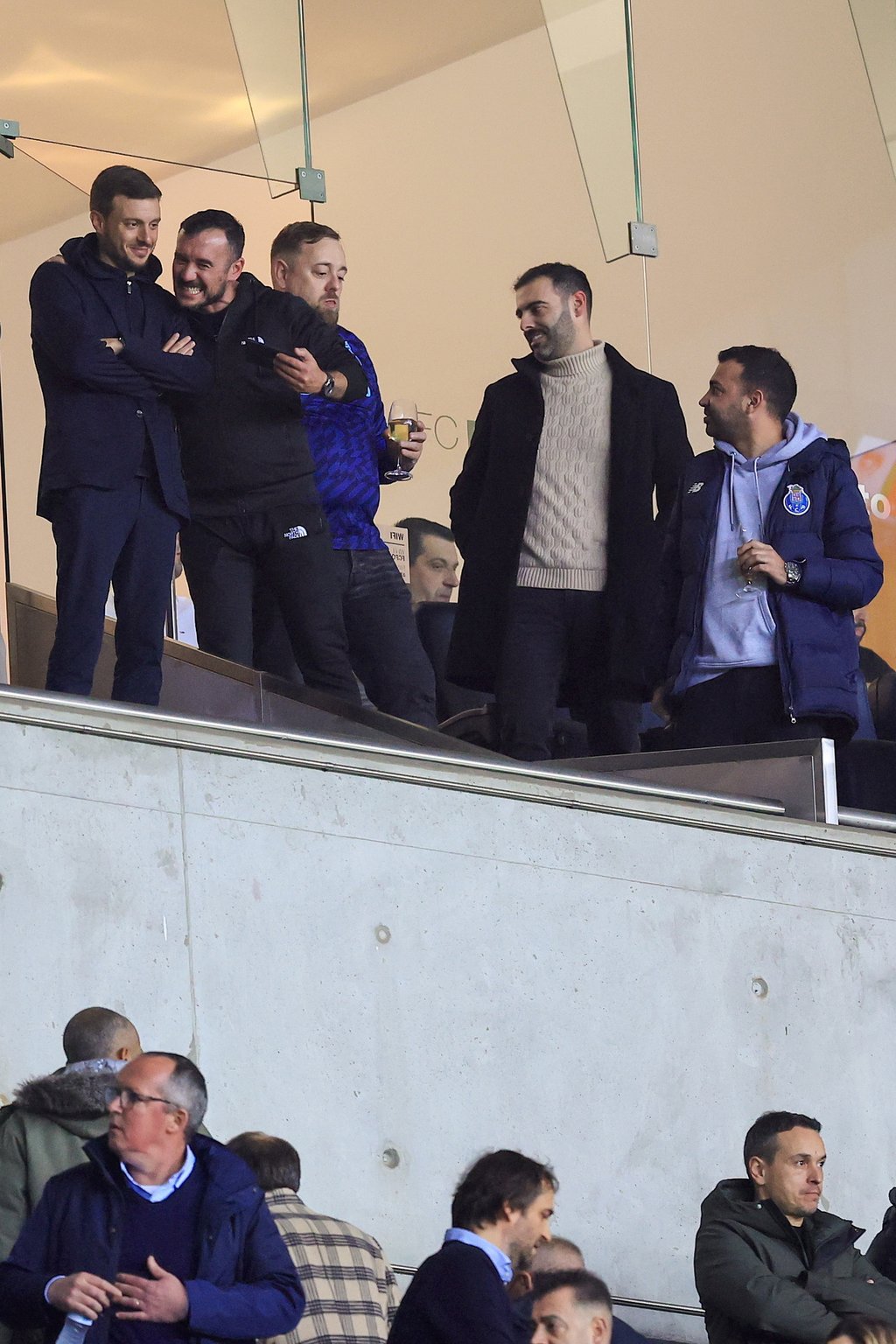 Presencia. Anselmi estuvo en el estadio del Porto.