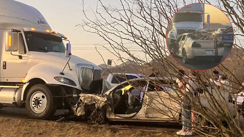 Hombre murió tras chocar contra dos vehículos de carga en Lerdo