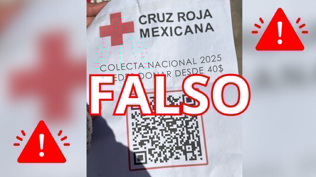 Apoyo que piden para Cruz Roja en El Salto, con QR, ¡es fraude!