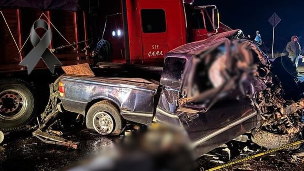 Familia de 5 integrantes murió en choque frontal con tráiler en la libre Durango-Gómez Palacio
