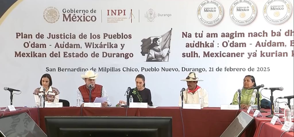 Un indígena, al Poder Judicial: Claudia Sheinbaum en Durango