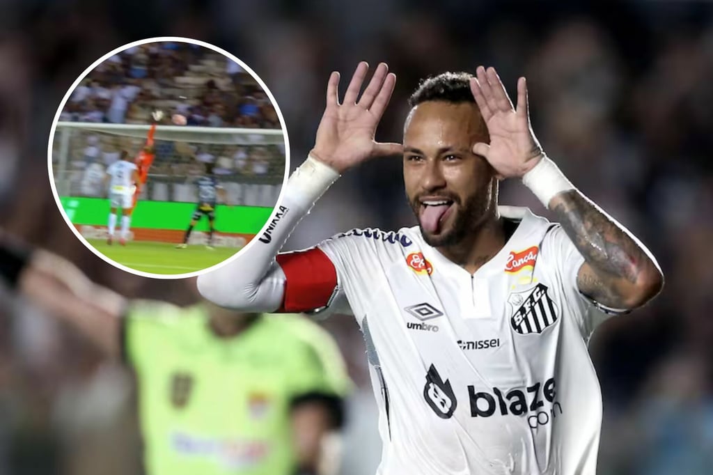 ¡Golazo! Neimar anota gol olímpico con Santos | VIDEO