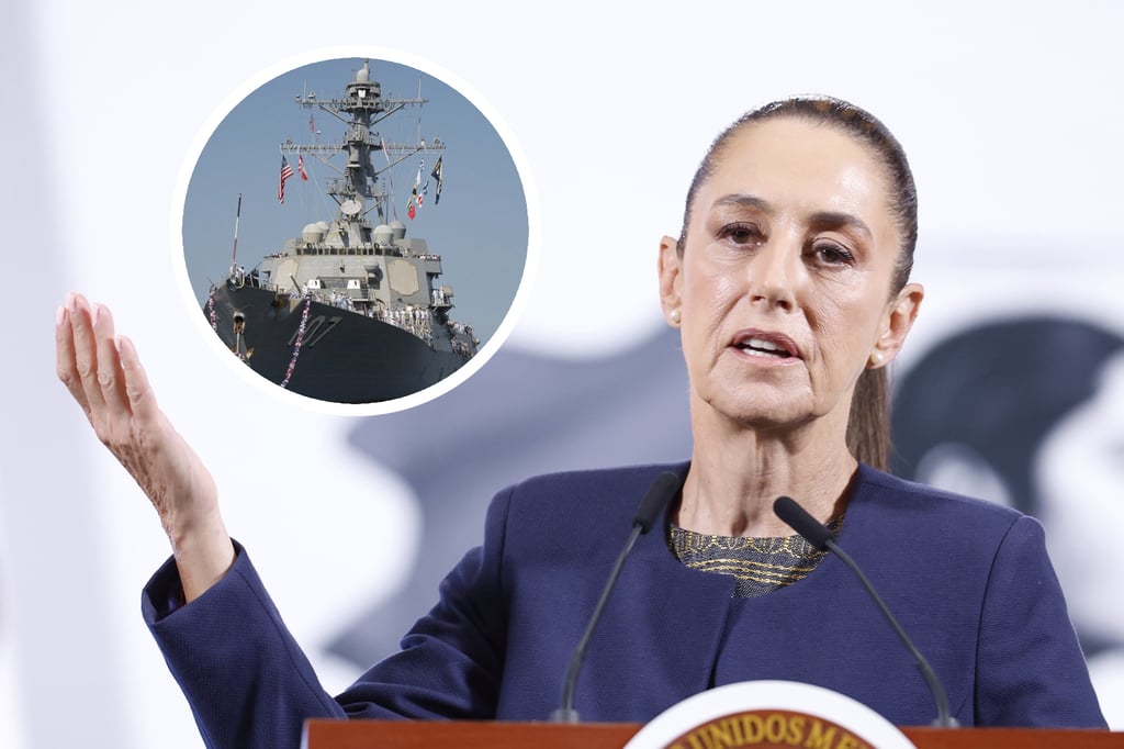 ¿Qué hacía un buque antimisiles de Estados Unidos en el Golfo de México?, esto dijo Claudia Sheinbaum