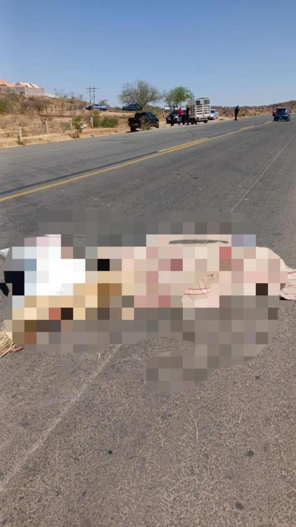 Intentó cruzar la carretera Panamericana montado en su burro y fue atropellado; perdió la vida en el lugar.