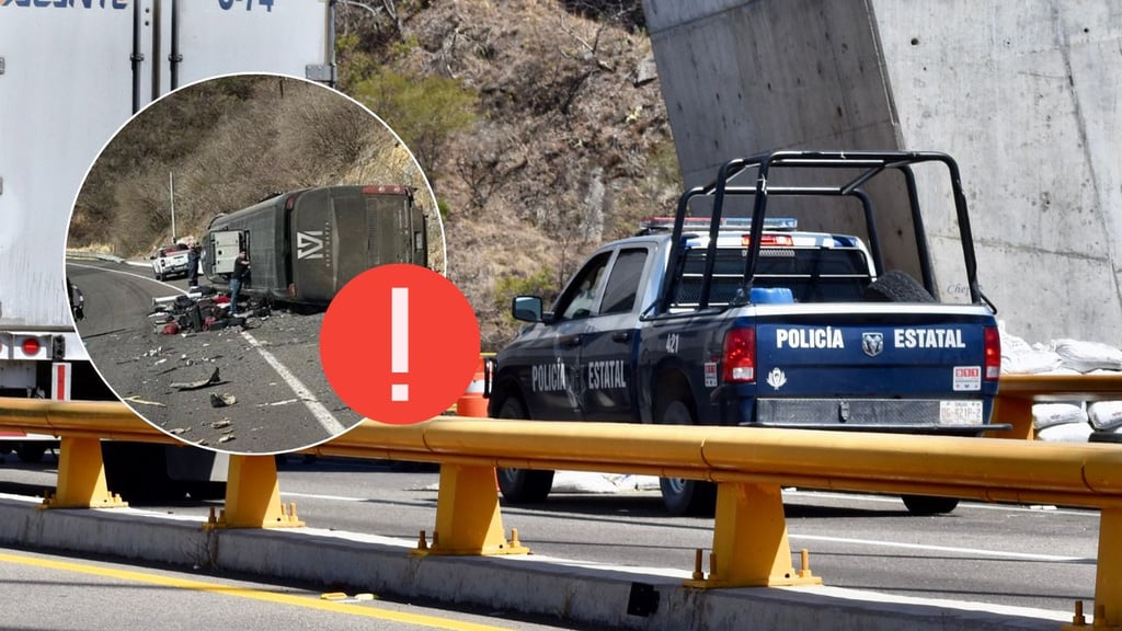 Cierran la 'Súper' Durango-Mazatlán tras volcadura de autobús de pasajeros