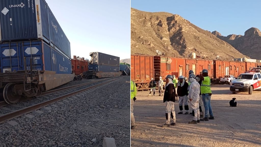 Se descarrila en Lerdo un tren con 30 vagones cargados con cartón y neumáticos