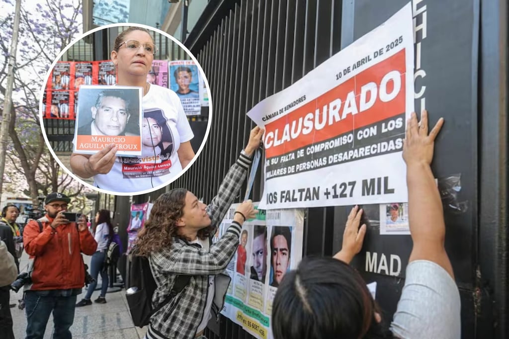Madres Buscadoras: Colectivos clausuran simbólicamente el Senado, reclaman falta de compromiso