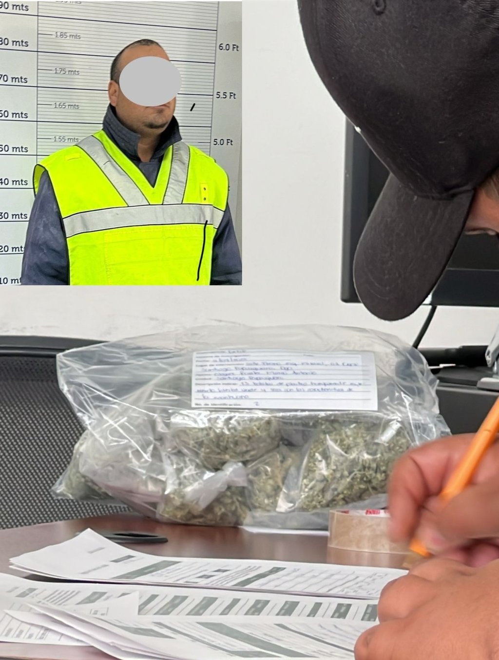 Labor. Operativo Dragón detuvo a un presunto narcomenudista con marihuana y cristal en Santiago Papasquiaro.