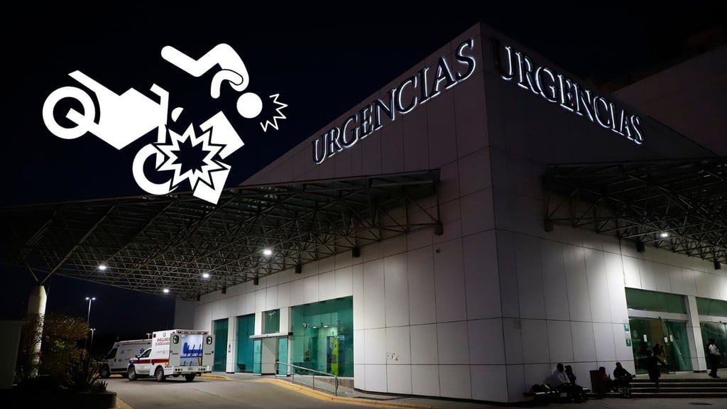 Accidente en Mezquital dejó a un motociclista lesionado; fue trasladado a Durango capital