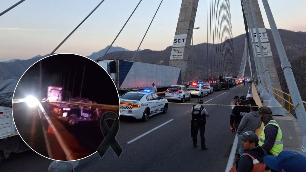Identifican a policías que murieron tras choque de tráiler con retén en El Baluarte