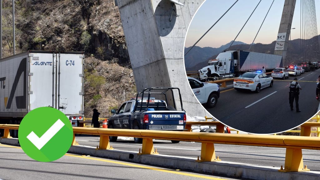 Tras accidente de tráiler en El Baluarte, restablecen circulación en la Durango-Mazatlán