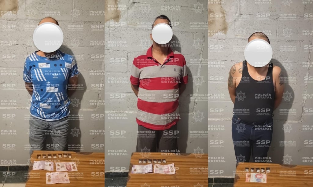 Labor. Policías estatales aseguraron a tres sujetos con 'cristal' en Gómez Palacio.