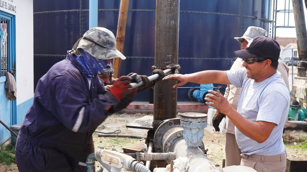 Detalles. Los pozos que presentaron averías ya se encuentran en proceso de reparación; algunos ya quedaron listos y solo falta que se recarguen los tanques para que puedan suministrar de manera normal el agua.