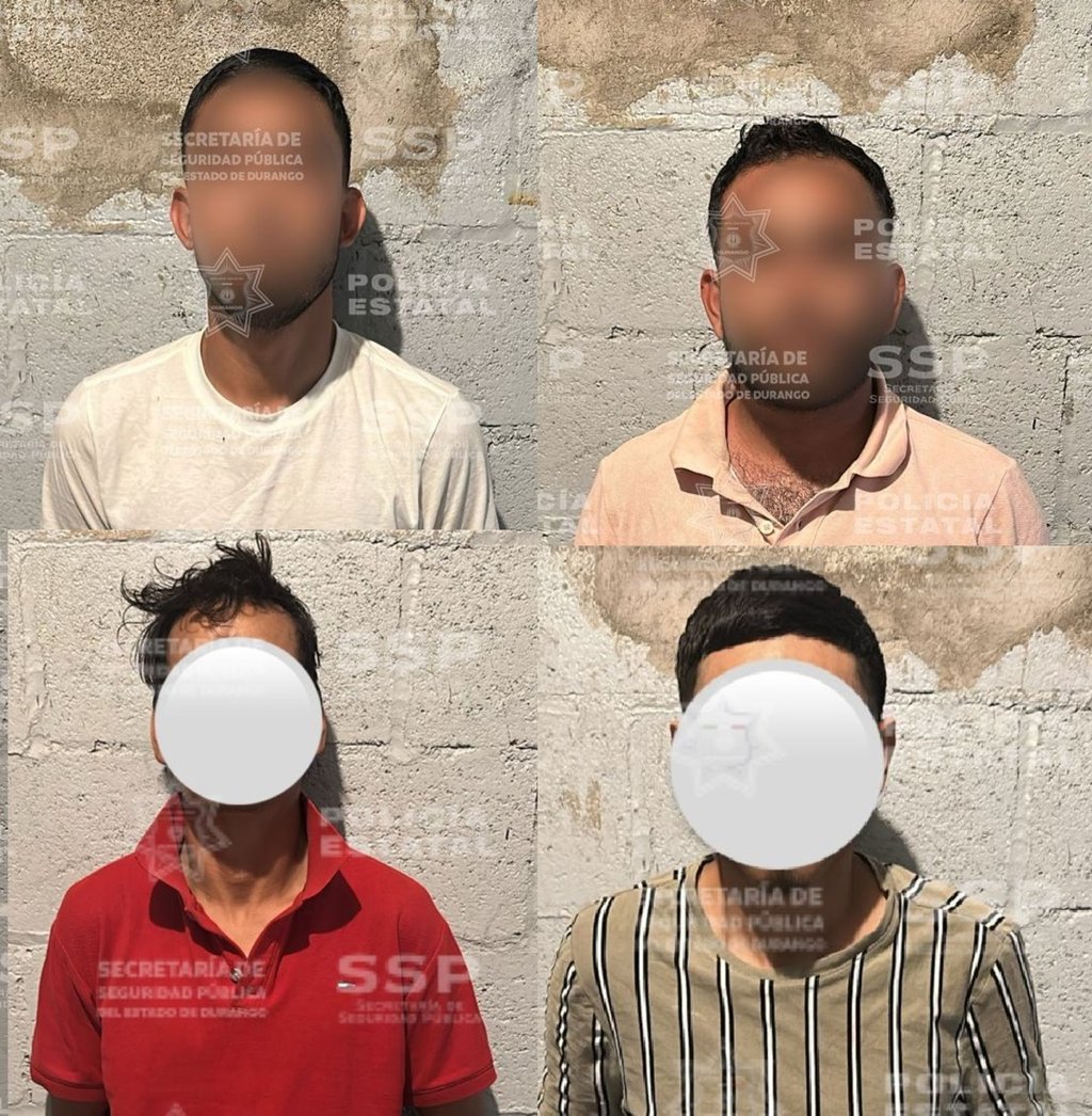 Labor. Policías estatales aseguraron a cuatro varones con 'cristal' en Gómez Palacio.