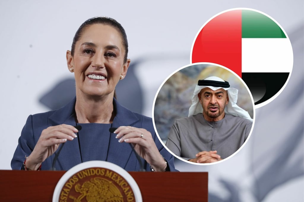Sheinbaum y presidente de Emiratos Árabes dialogan en llamada telefónica