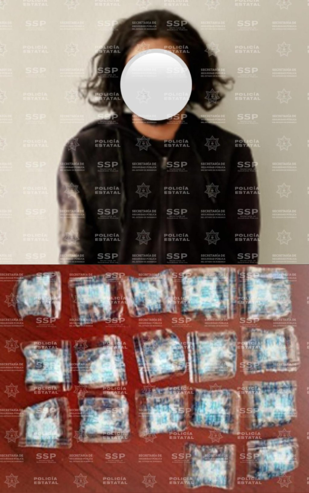 Trabajo. Policías estatales detuvieron a un sujeto con 'cristal' en Pueblo Nuevo.