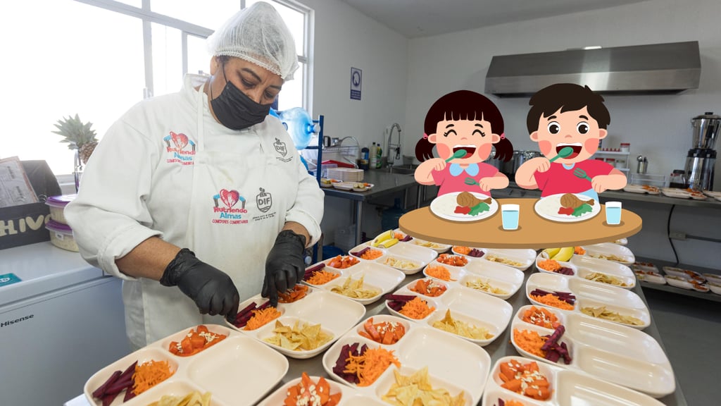 Comedores comunitarios ofrecen comida saludable en Durango capital