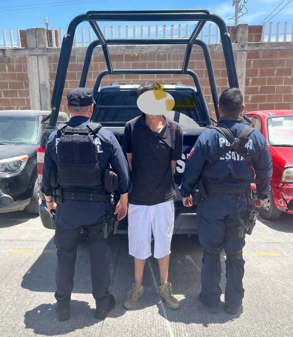 Situación. Elementos de la Policía Estatal detuvieron a un violento sujeto que golpeó a su pareja por pedirle dinero para comer.