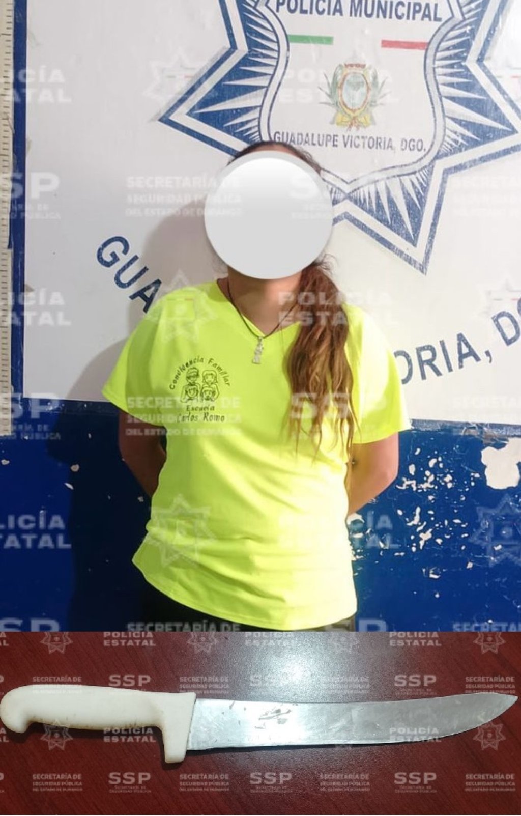 Labor. Policías estatales detuvieron a una mujer por golpear a su madre y amenazarla con un cuchillo en Guadalupe Victoria.