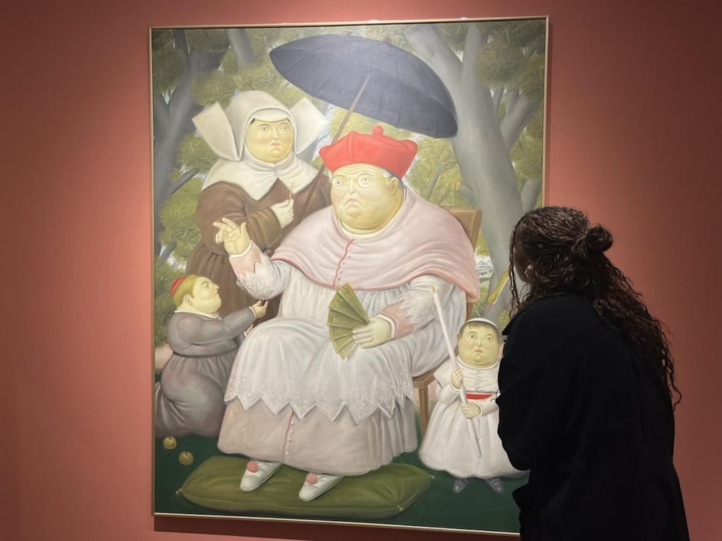 Obra. La pieza 'El nuncio', un óleo sobre lienzo de unos dos metros de alto, fue pintada por Botero en año de 1987.