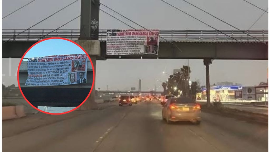 Dejan manta en Culiacán con mensaje para Sheinbaum y Harfuch