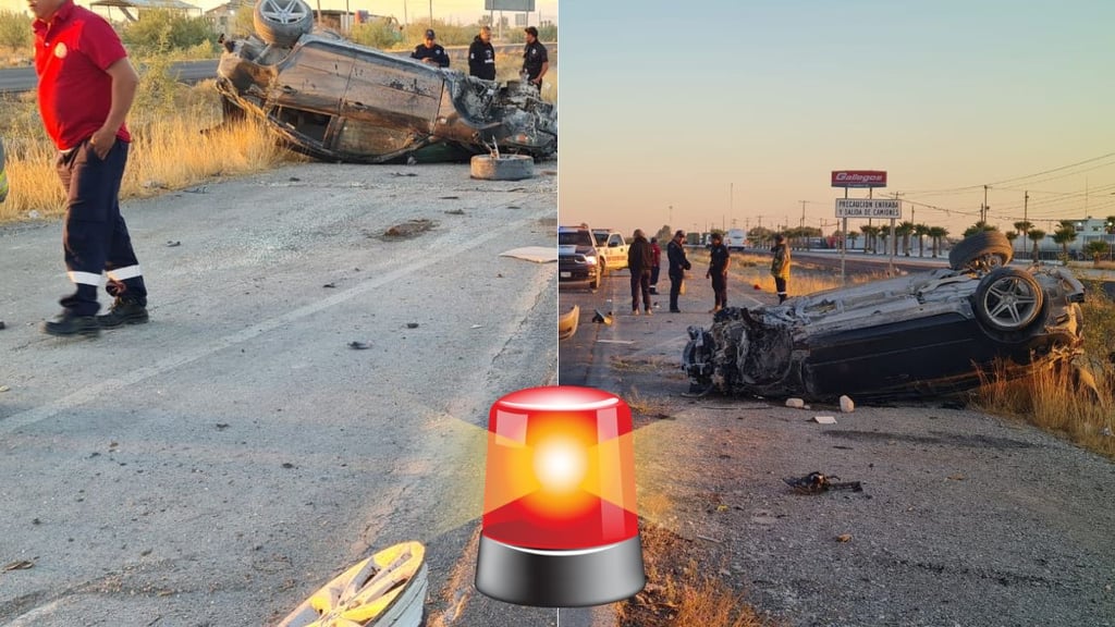 Dos hombres mueren al salir disparados del vehículo en una volcadura
