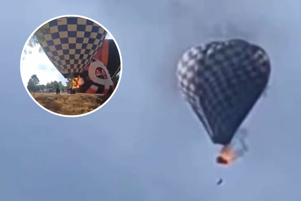 Globo aerostático se incendia y cae durante festival en Zacatecas | VIDEO