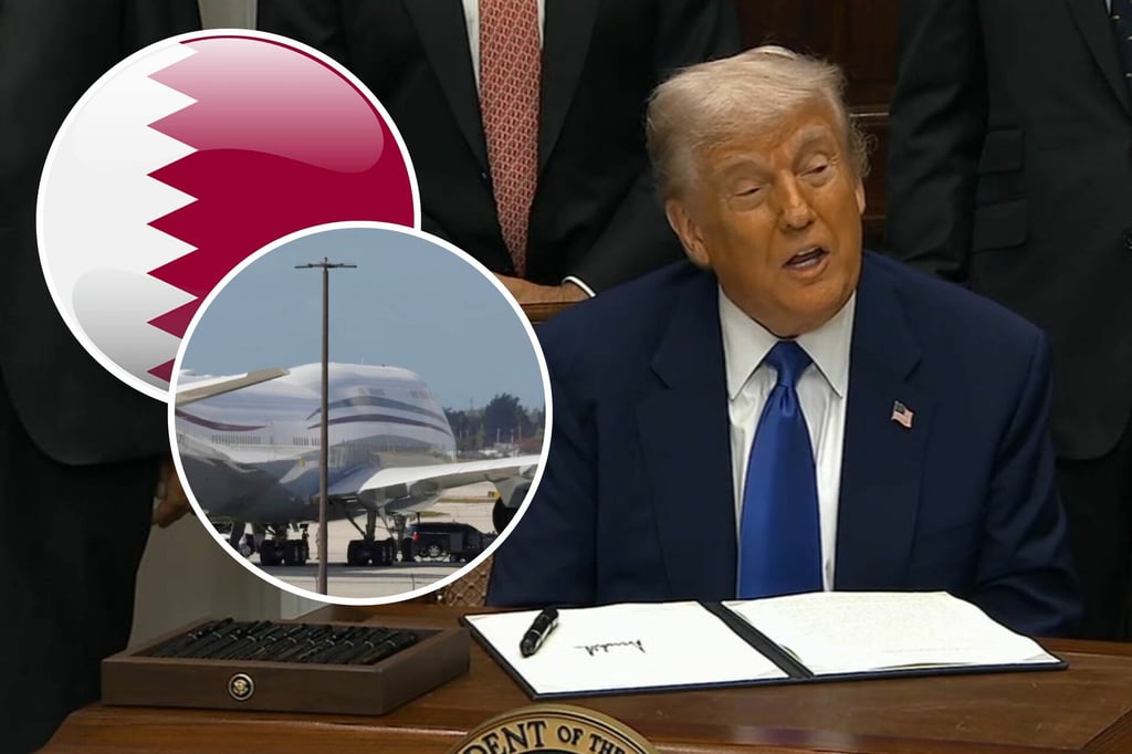 Trump dice que sería 'estúpido' rechazar avión de la familia real de Qatar