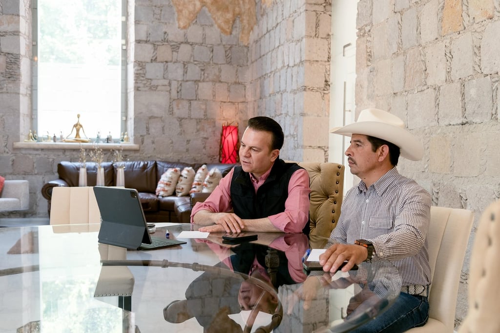 Reunión. Este lunes, el gobernador Esteban Villegas Villarreal participó en una videoconferencia encabezada por el Secretario de Agricultura y Desarrollo Rural.