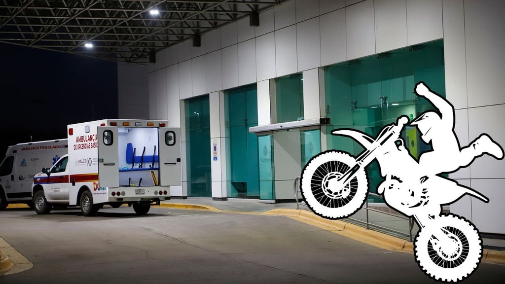 Joven practicaba acrobacias con su motocicleta y resultó lesionado